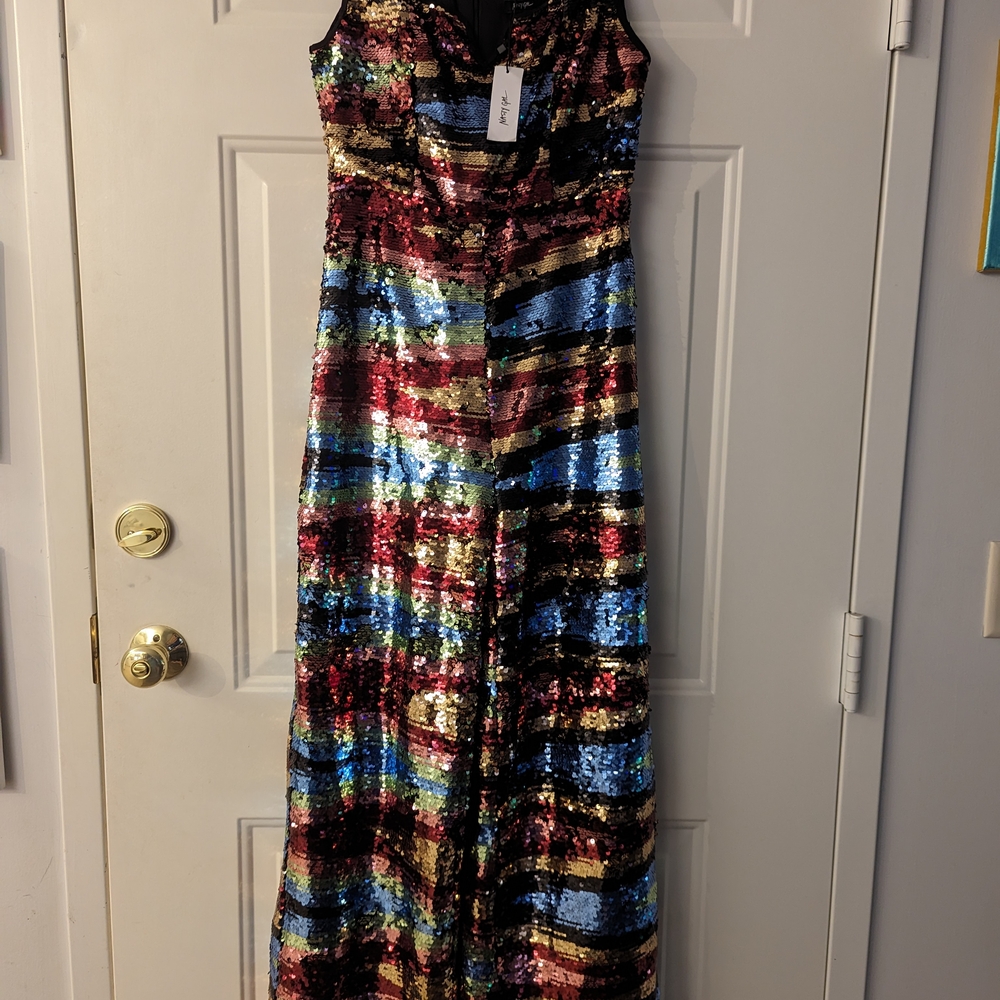 Nasty Gal Multicolor Sequin Jumpsuit